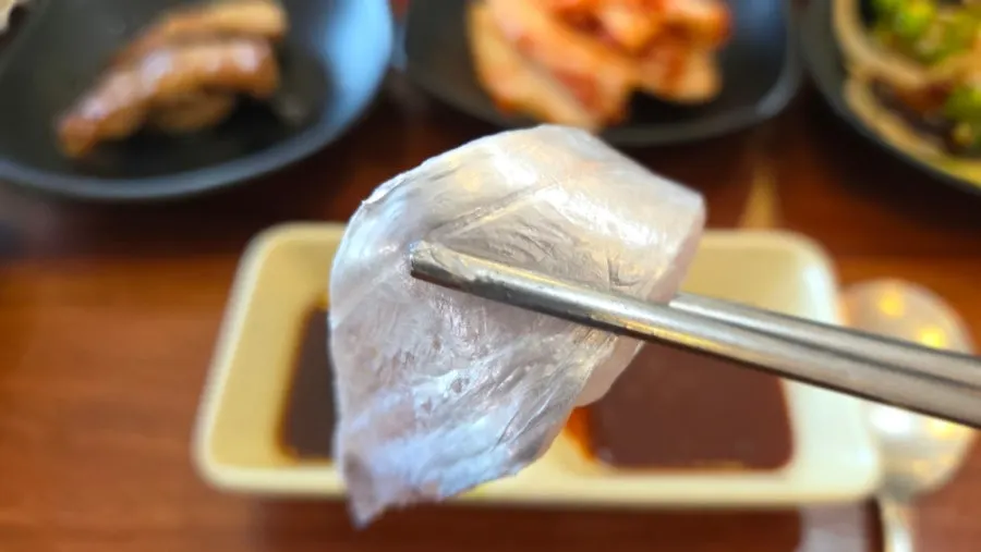 처음 먹어본 은갈치회