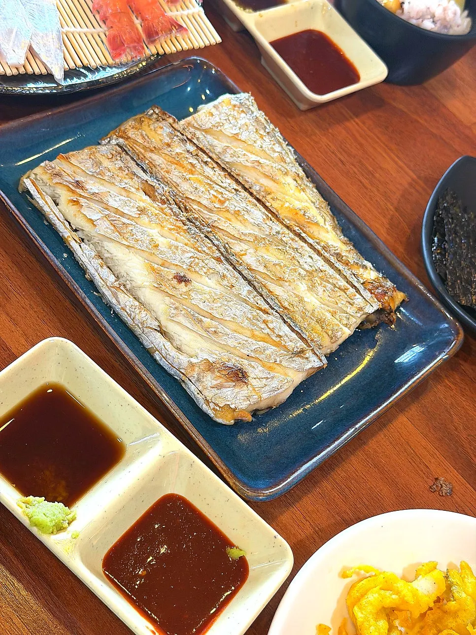 A Jeju-style set meal being served at Tamra Hansang