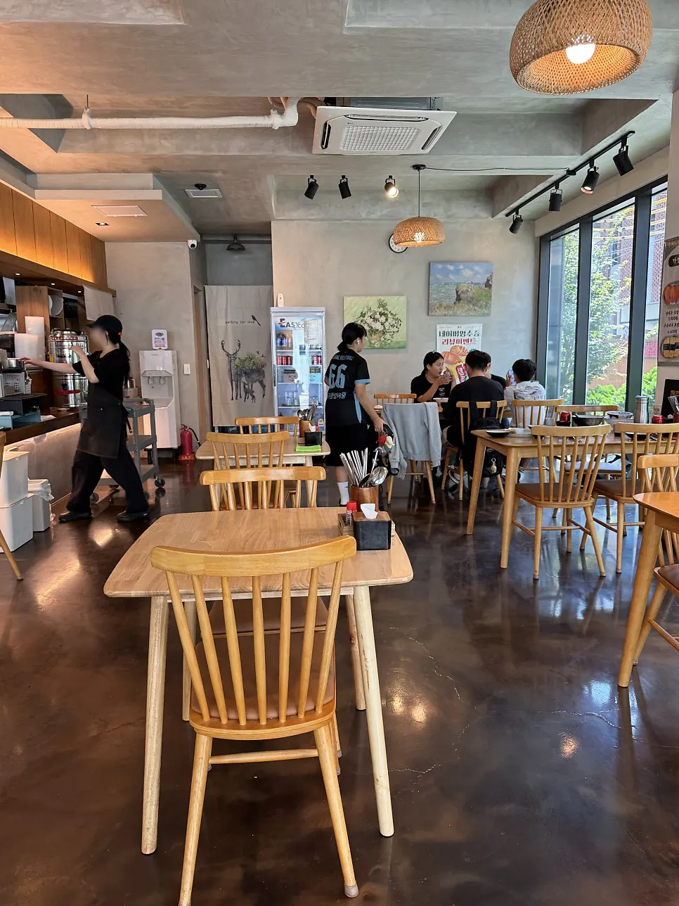 Neatly organized interior of Jejju Donghong Branch