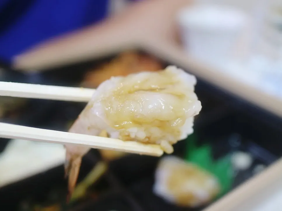 Close-up of sushi in the lunchbox