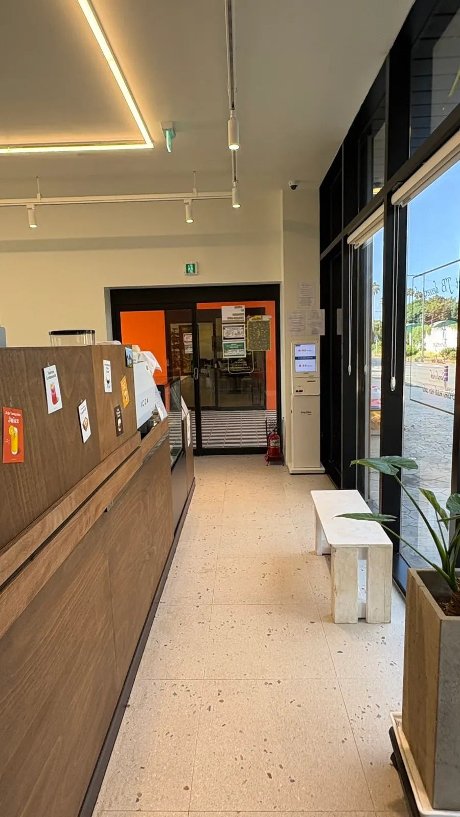 Entrance to the 1st floor ordering area
