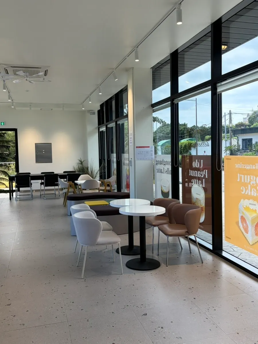 Café space with high chairs