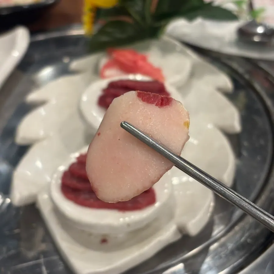 엑기스를 마시기 전 테이블 모습