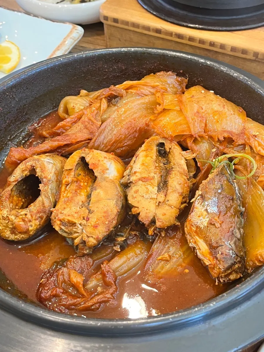 Daily limited mackerel aged-kimchi braise