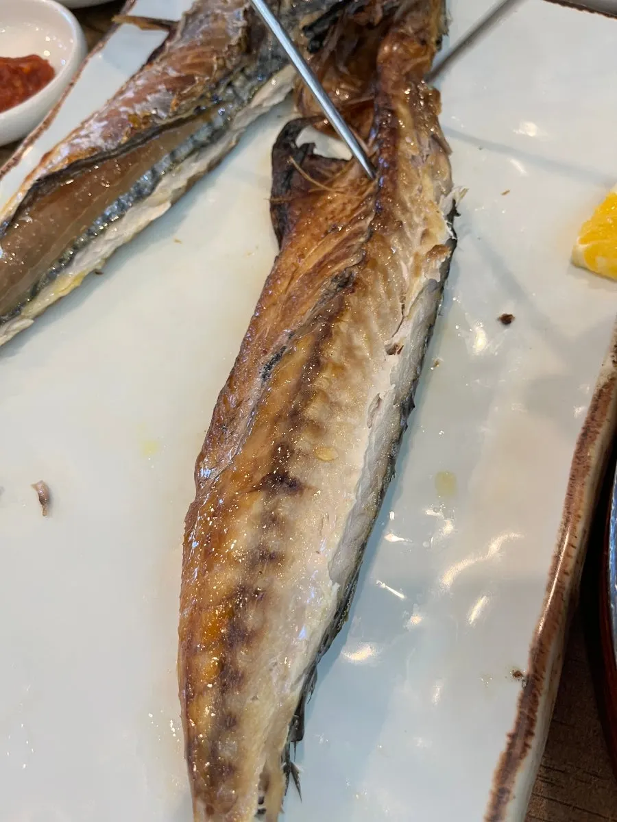 Boneless mackerel braise