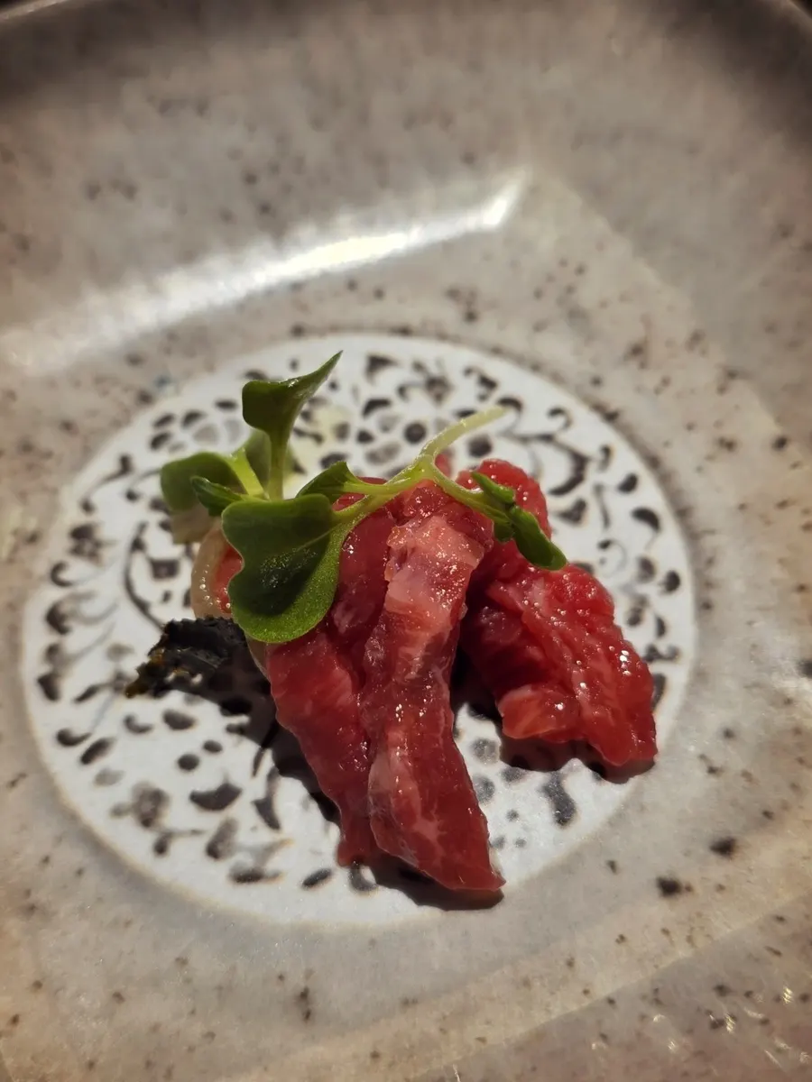 Hanwoo cuts displayed at the butcher counter