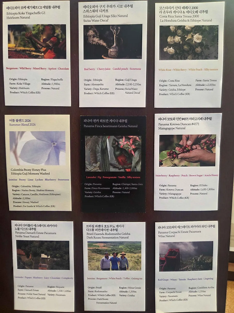 Signature menu signboard