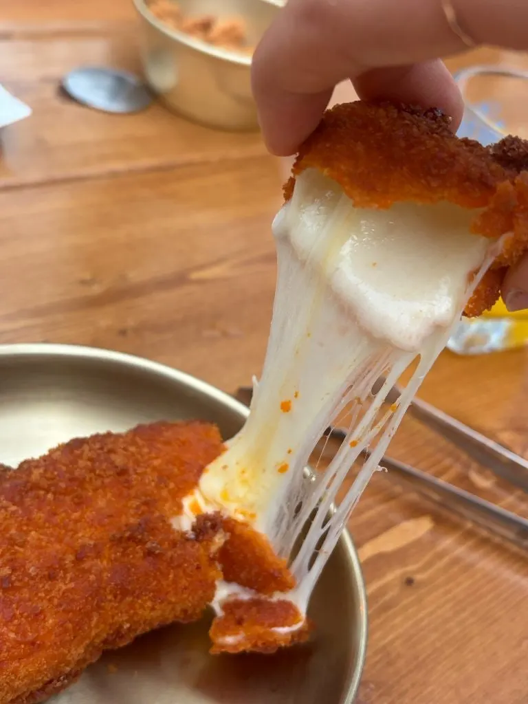 Plate of chili's cheese sticks