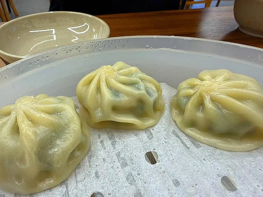 Ten gyoza dumplings served at Gangnam Gyoja