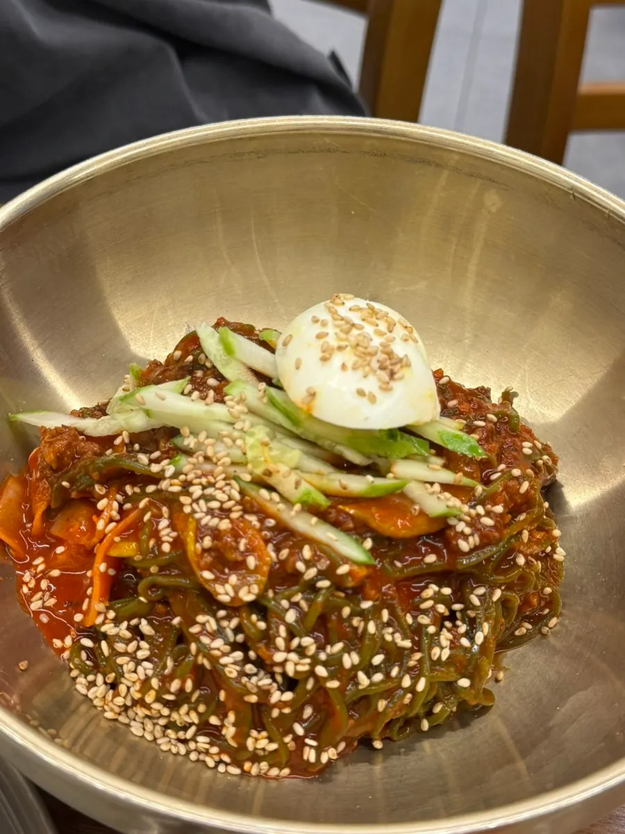 Spicy and tangy bibim guksu