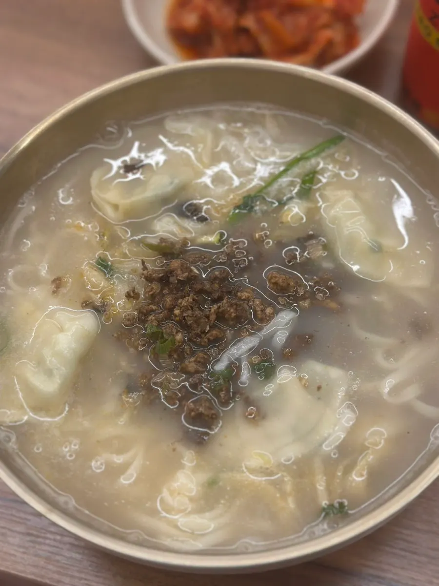 Ordered kalguksu and Zero Coke