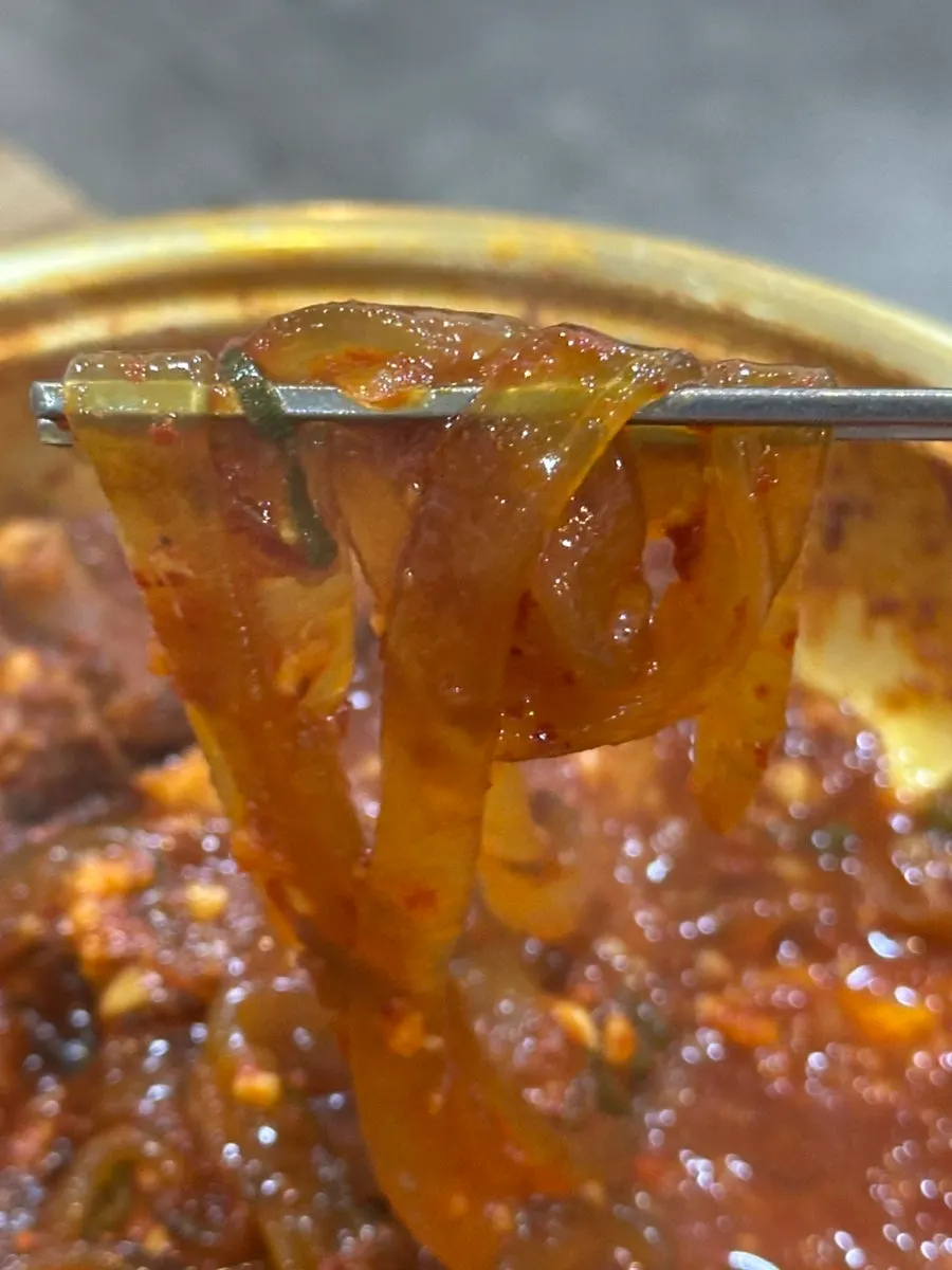 식사를 마친 김청자매운갈비찜 서현역점 테이블