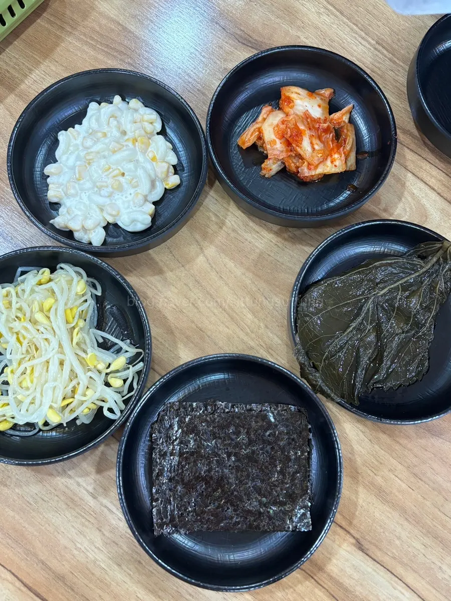 매운갈비찜 밑반찬 구성