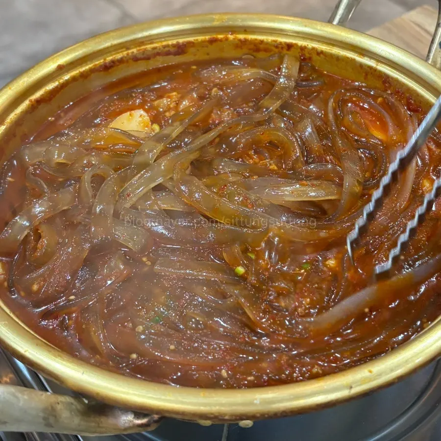 납작당면 추가 갈비찜