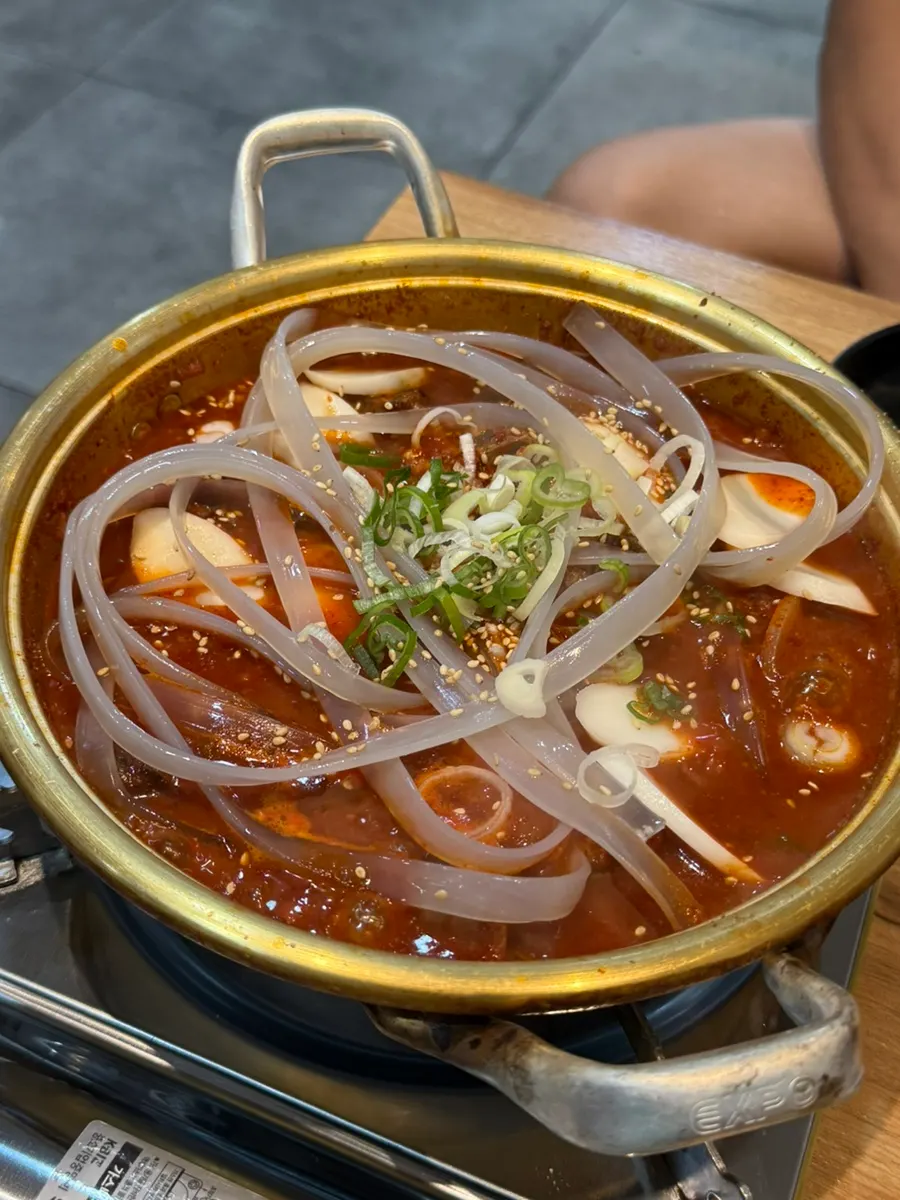 Spicy beef short rib jjim with deep red sauce