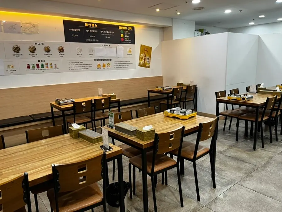 View of the tables during lunchtime