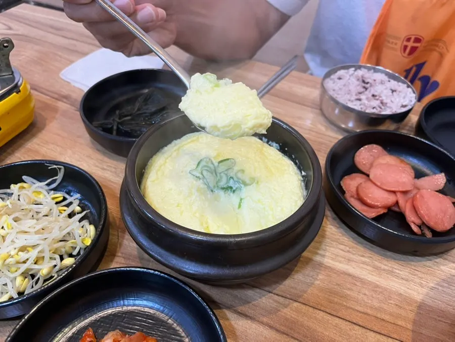 Rice and steamed egg included with the lunch special