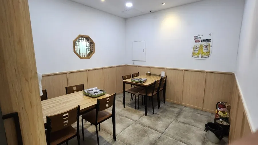 Restaurant interior with a semi-separated room