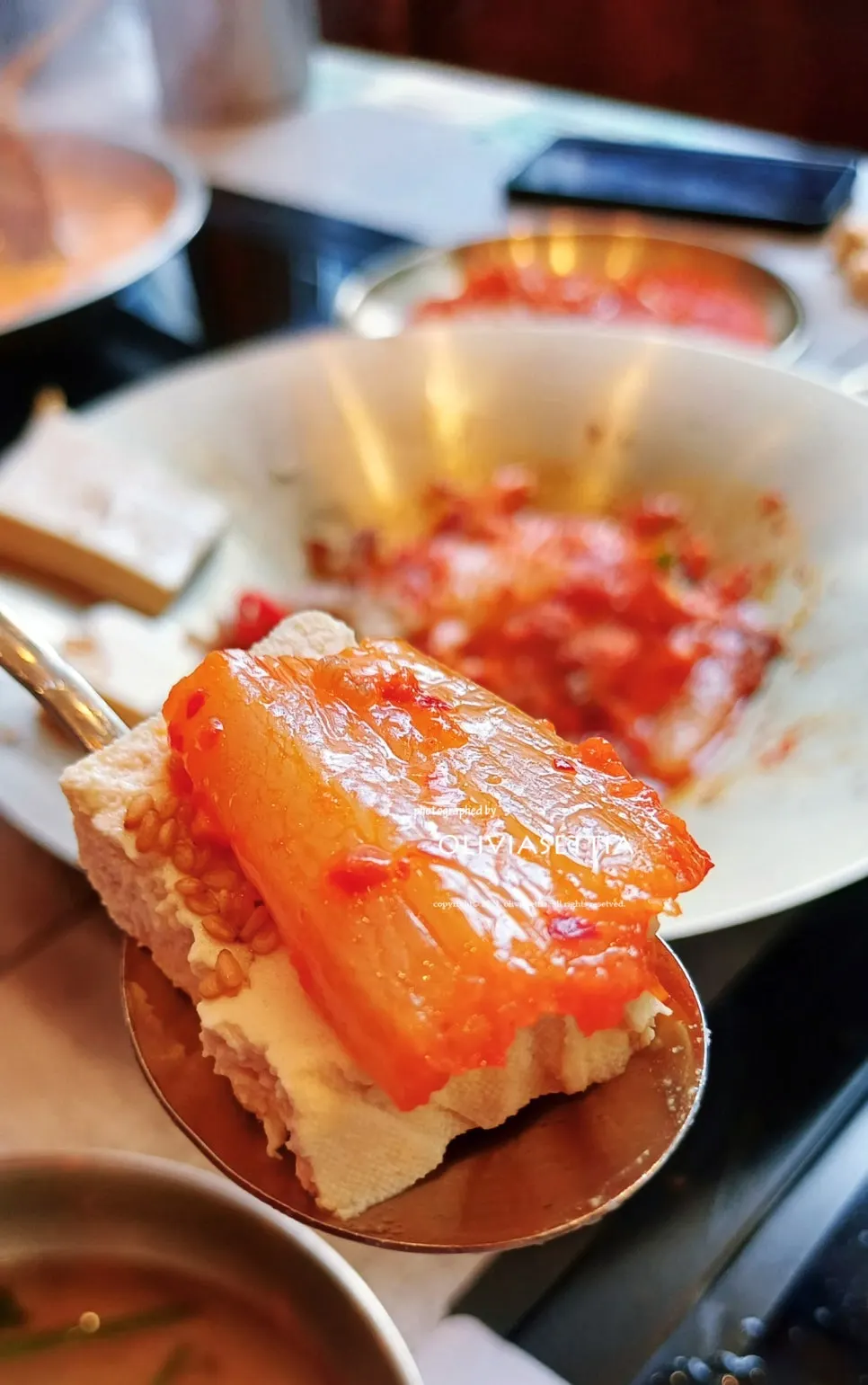 소고기 삼겹 두부김치 한입 구성