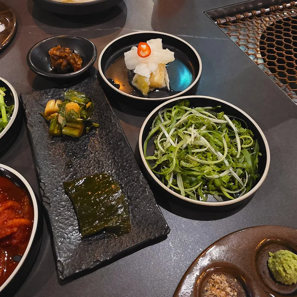A plate of jangajji pickled vegetables