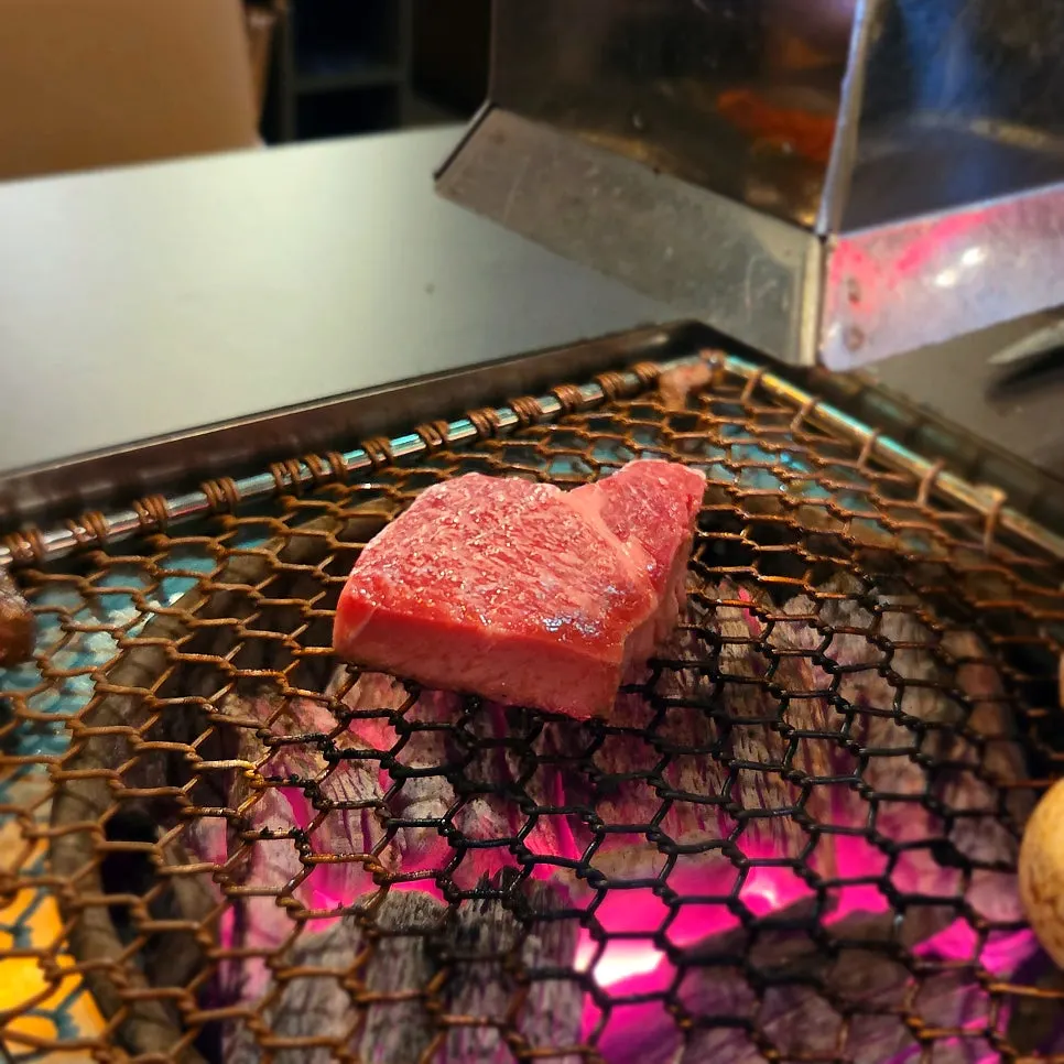 Thick-cut prime sirloin on the grill