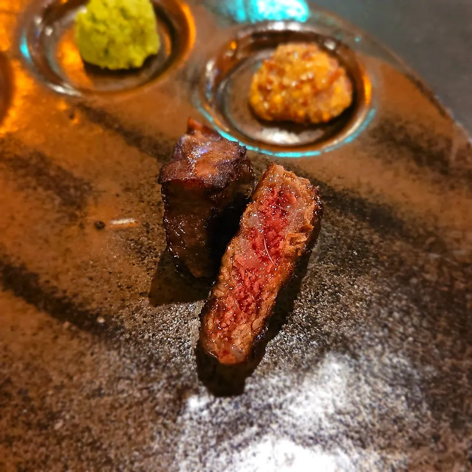 Aged prime sirloin grilled over charcoal