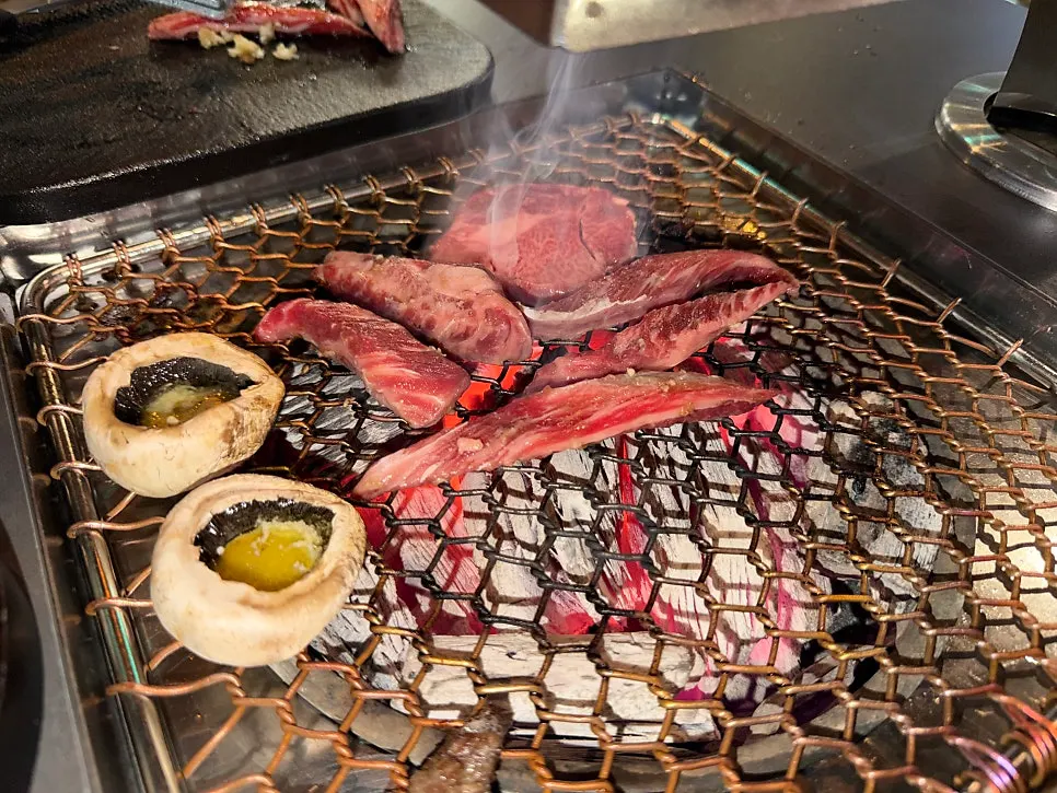 A bite of rib finger with shiitake mushroom truffle braise