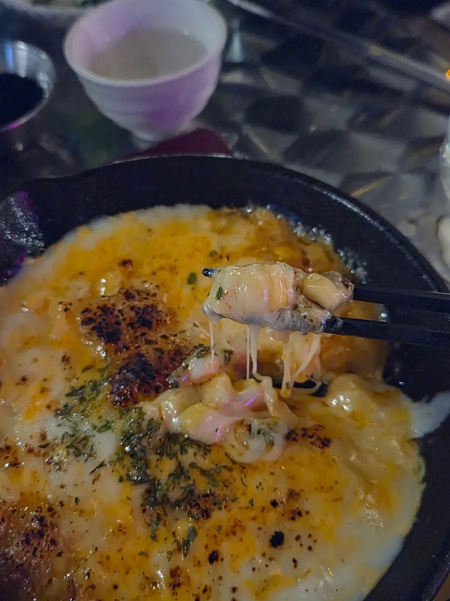 Warm corn cheese order