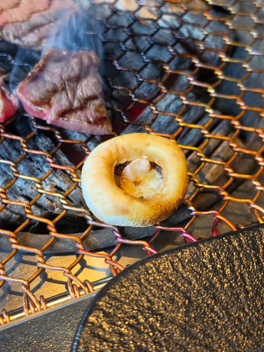 Cross-section of a well-grilled sirloin piece