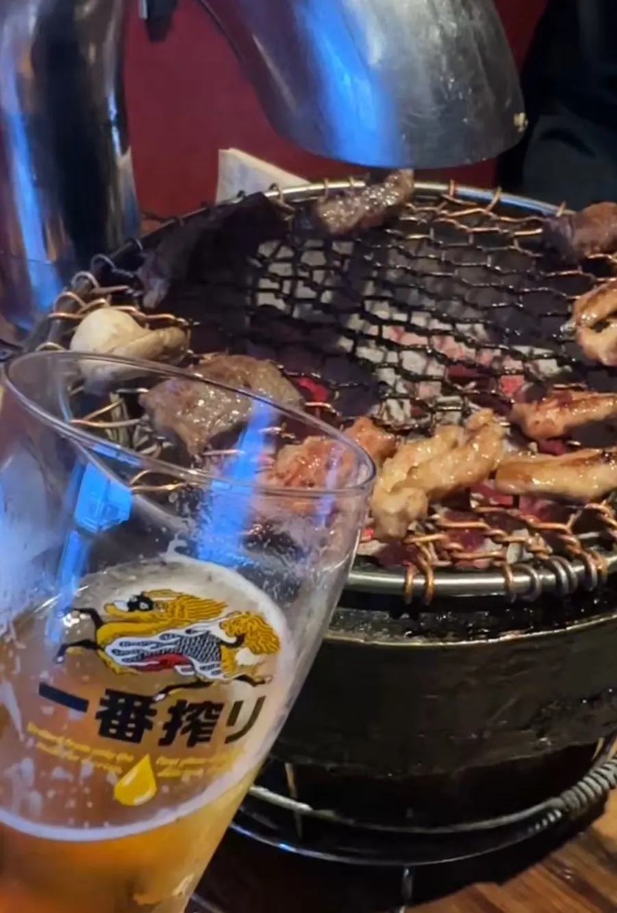 Yakiniku with Kirin draft beer