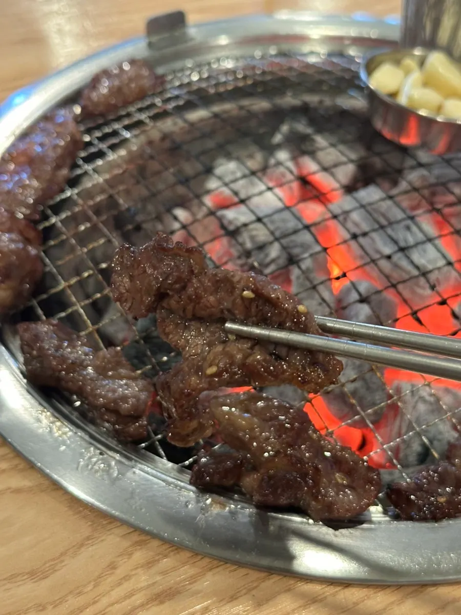 A fully grilled piece of marinated beef galbisal