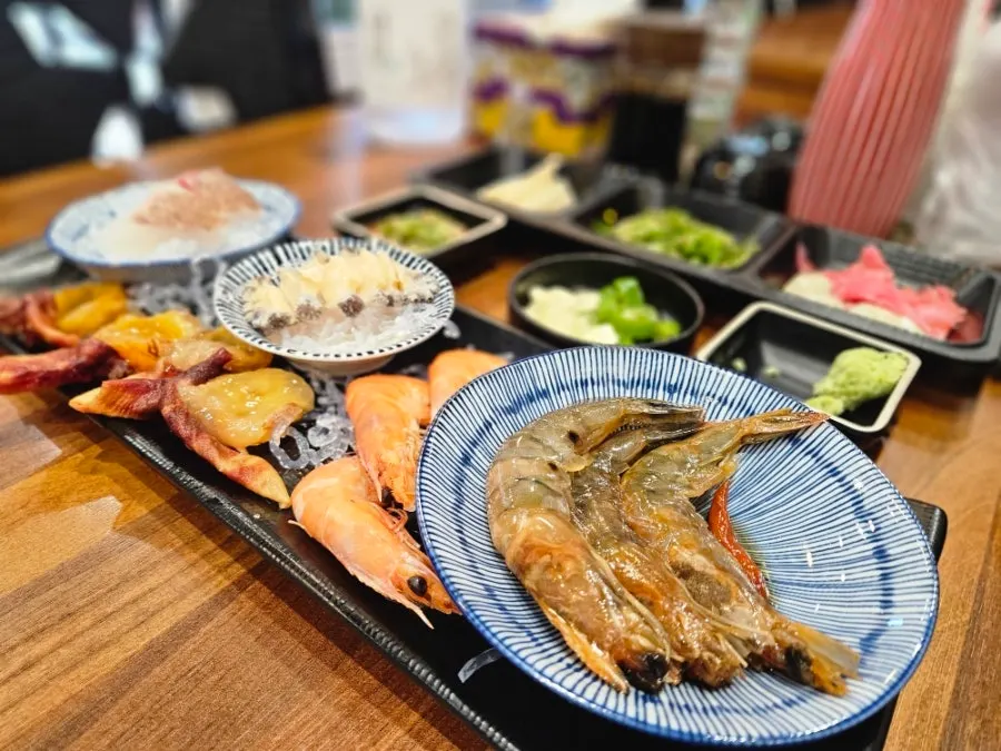 Seafood skedashi with the flatfish special set