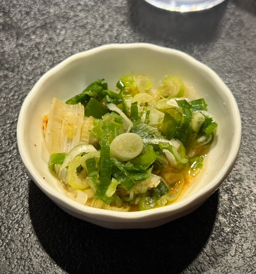 Finely chopped scallion sauce