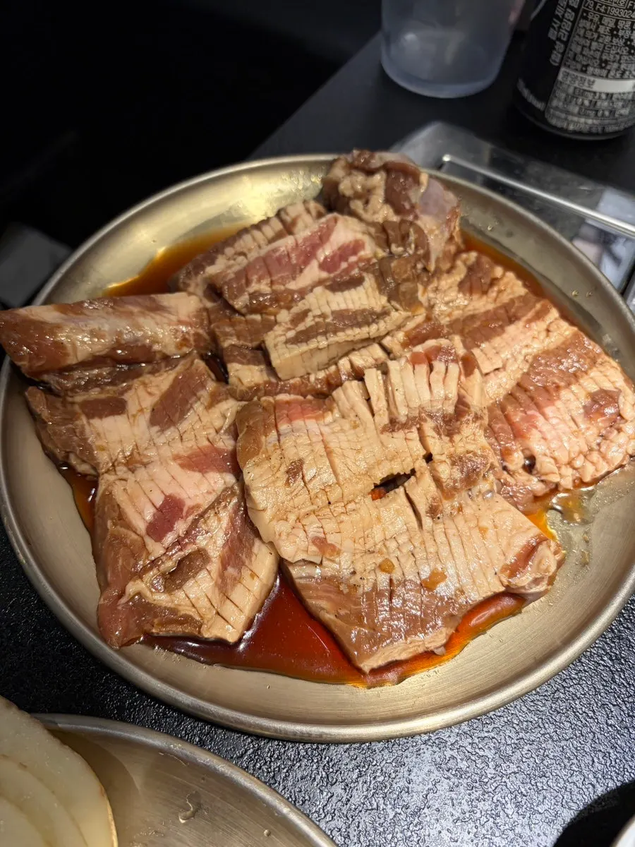 Thin, tender marinated heukdon galbi