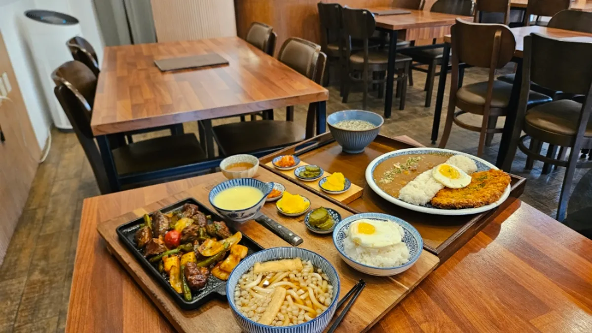 Chop steak mini udon set at Seoreojeong Munji Branch