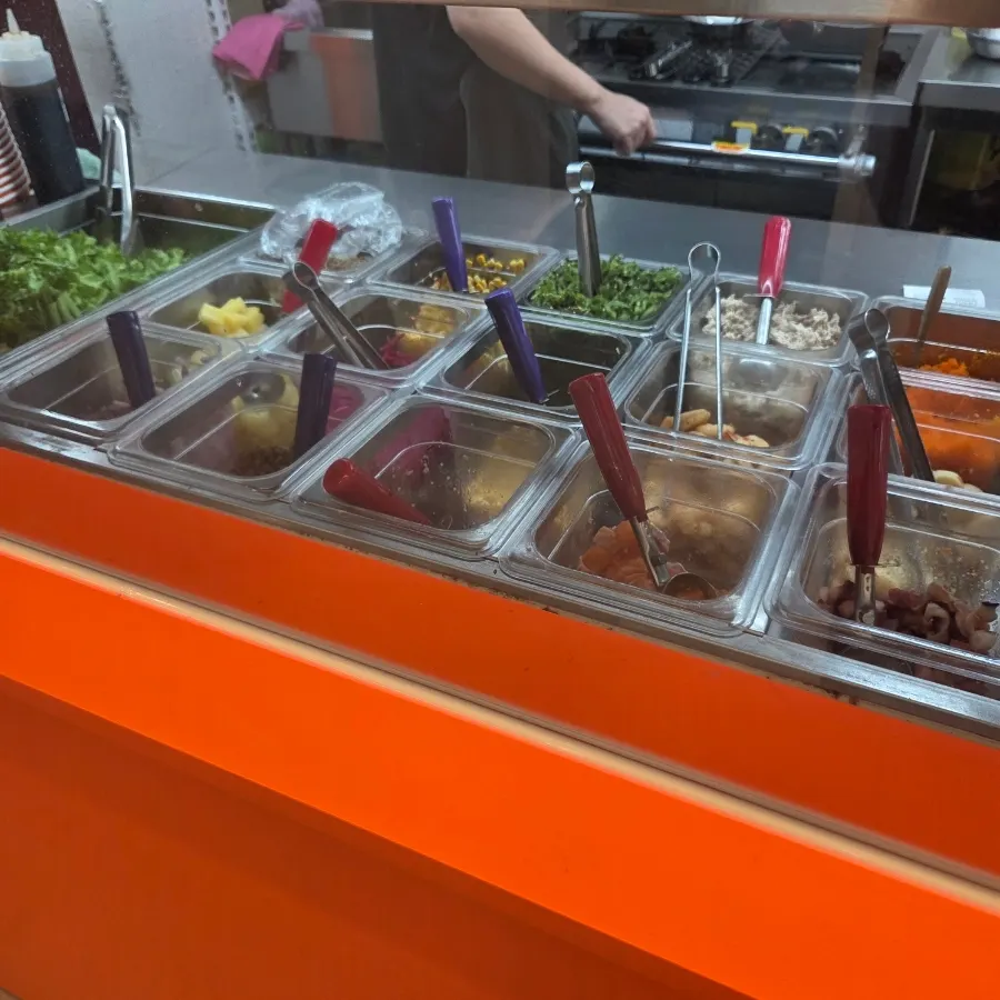 Menu selection for Buldak salmon poke