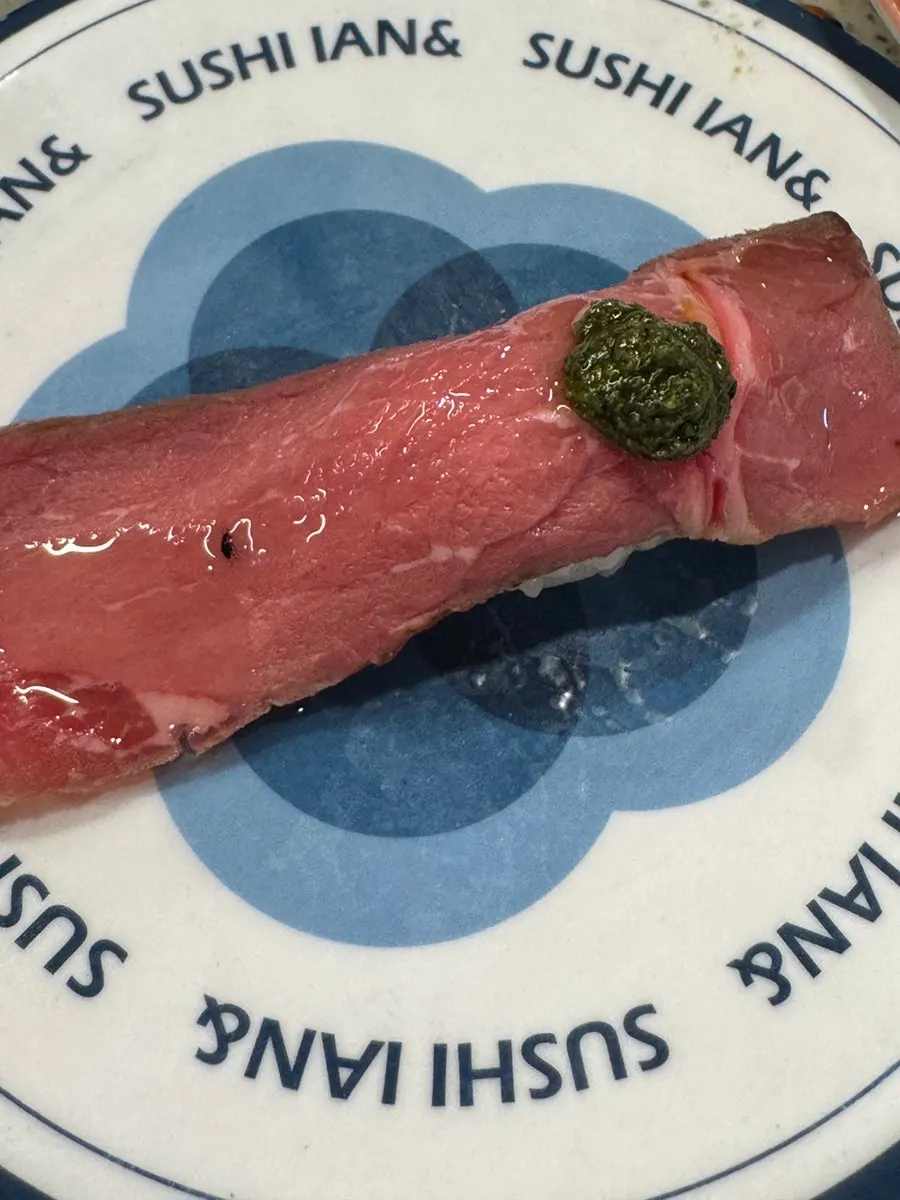 A plate of sushi made fresh to order