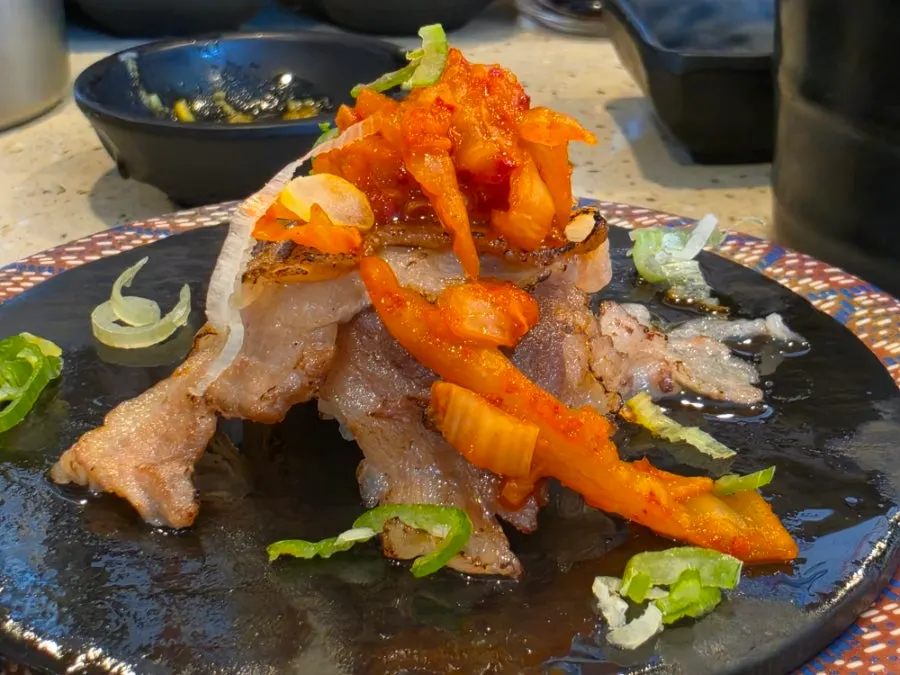 Salmon onion sushi received after ordering