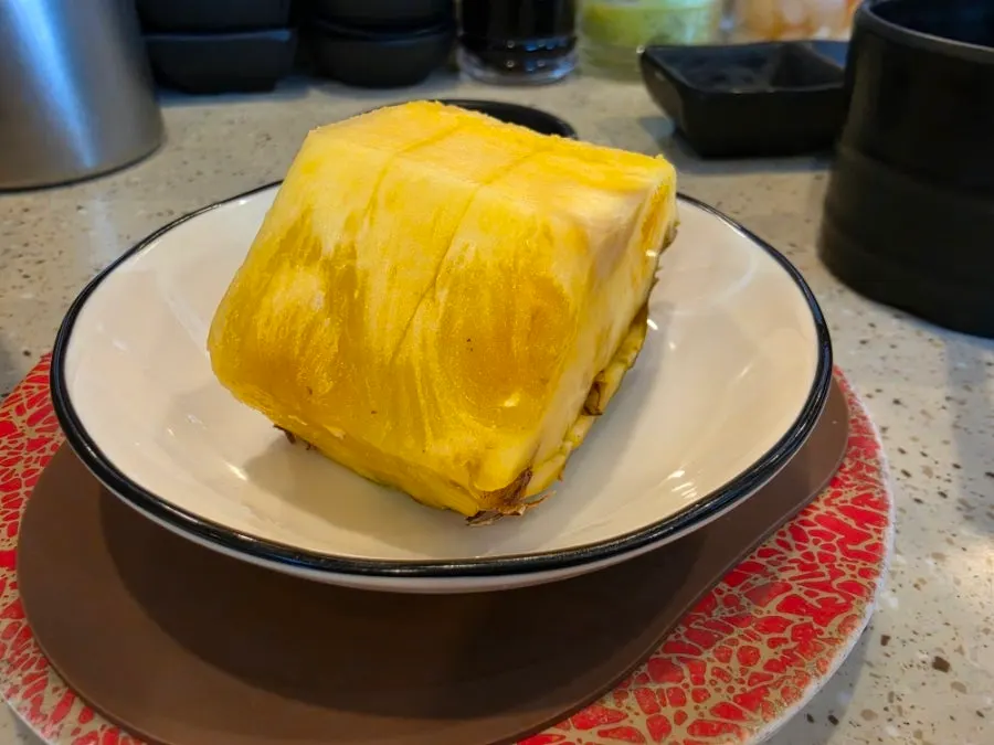 Kimchi beef sushi, the last dish eaten