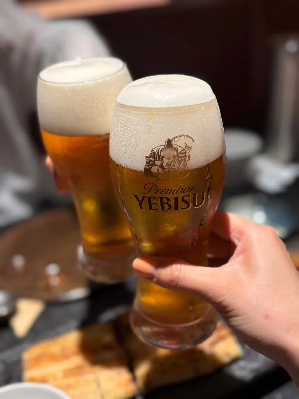 一杯惠比寿生啤酒