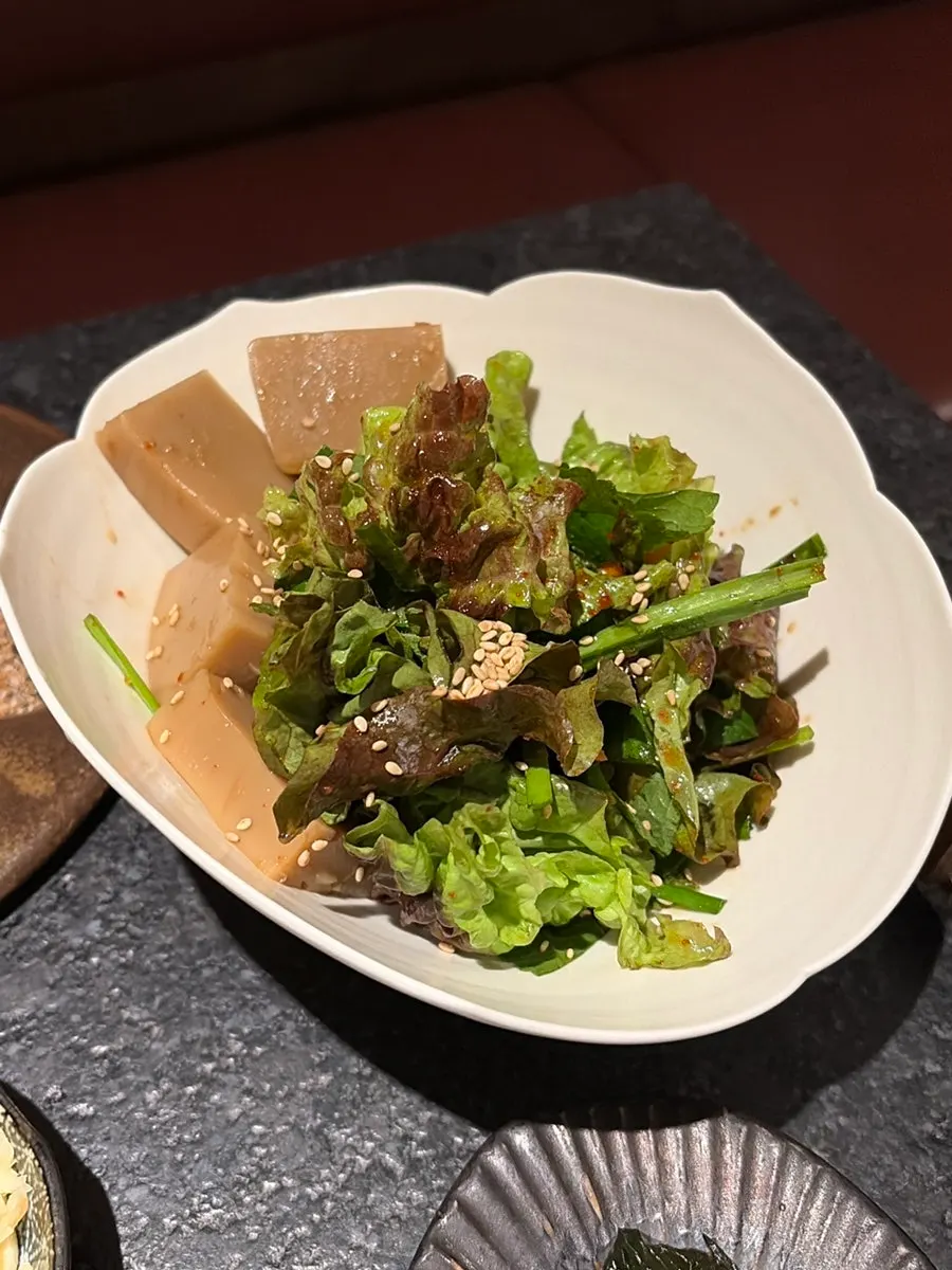 Myeongi namul (wild garlic leaves) side dish