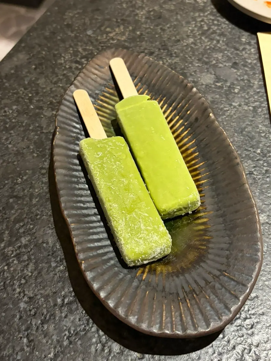 Ice cream served for dessert