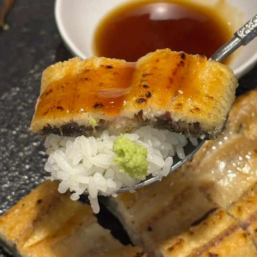 Grilled eel served with Koshihikari rice