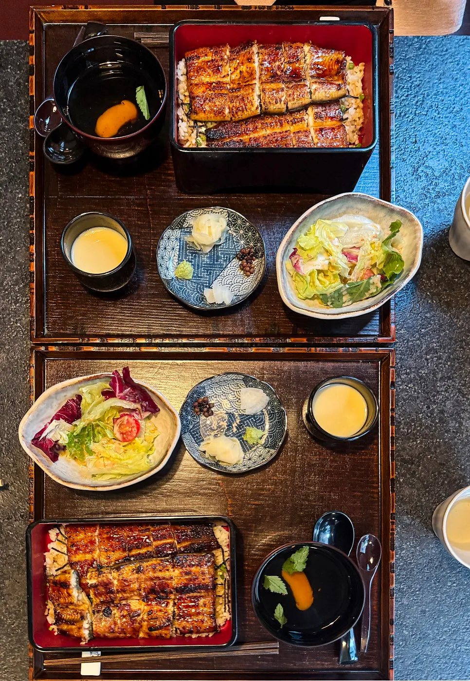 A rice bowl piled high with glossy eel