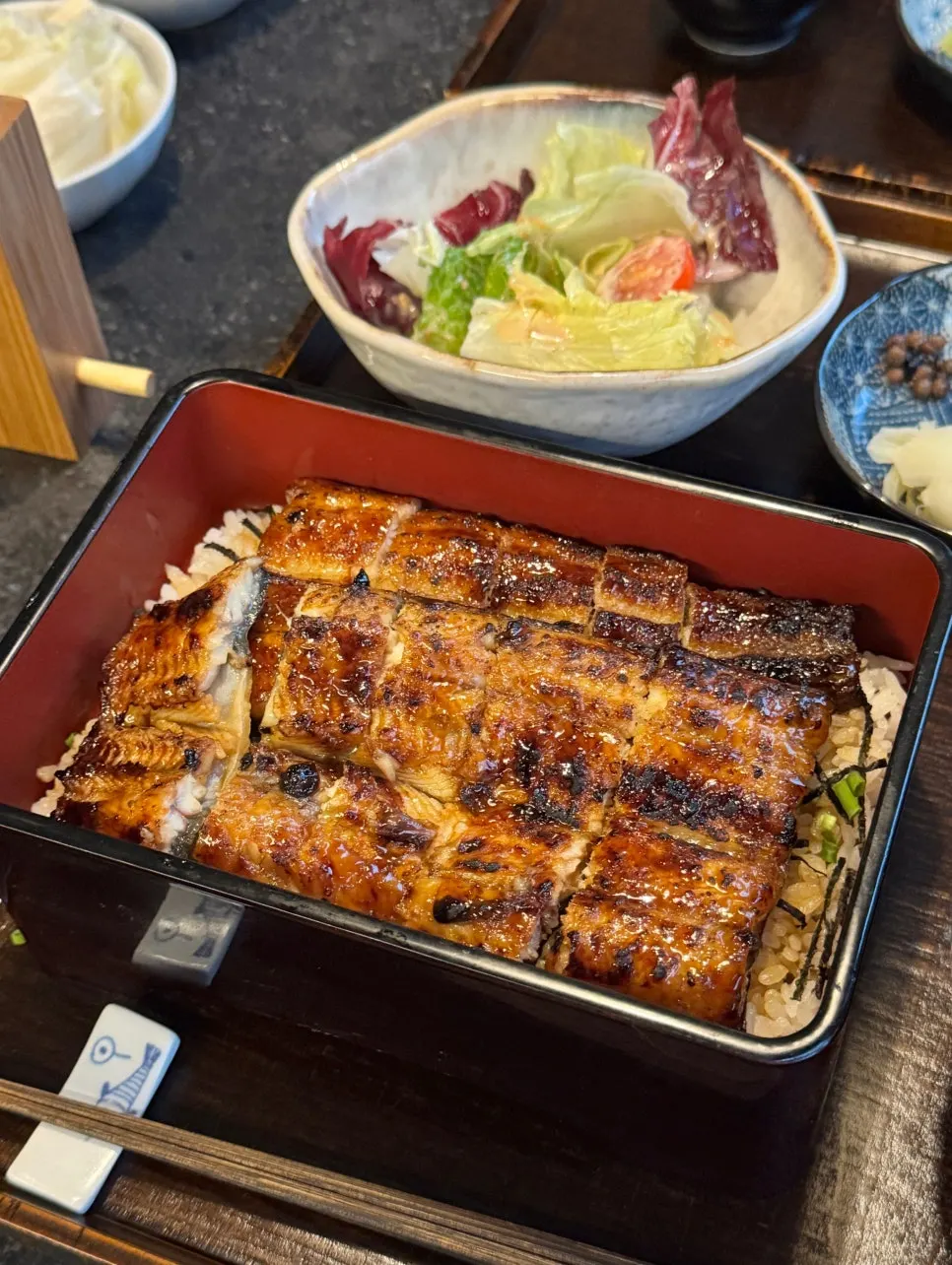 Kanto-style eel cut into bite-sized pieces