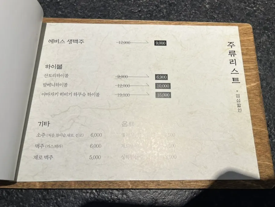 Menú de Manmok con las opciones de cantidad de donburi de anguila