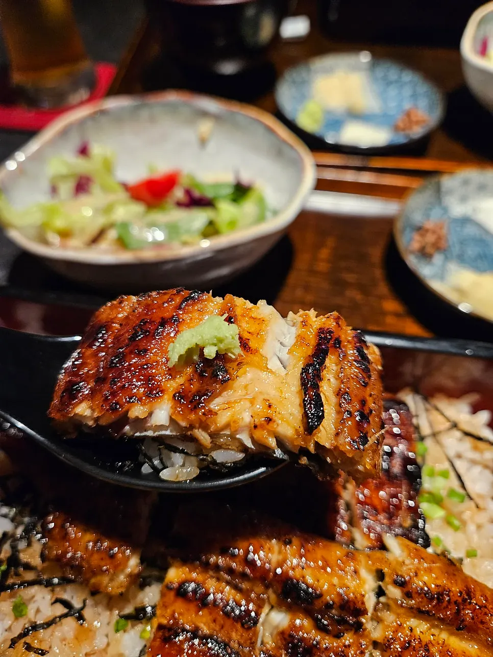 A piece of nicely grilled eel