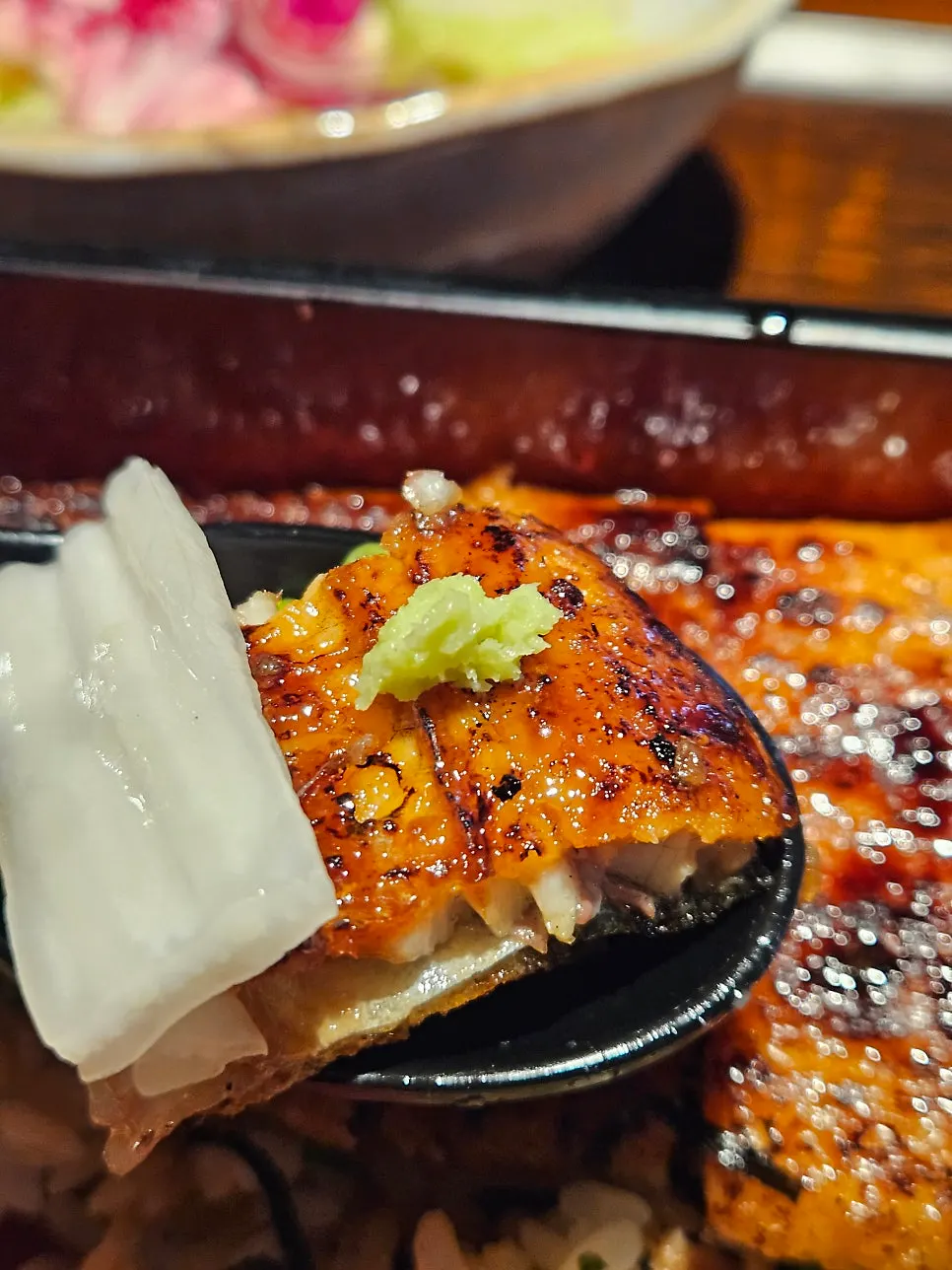 White kimchi, ginger, and other side dishes