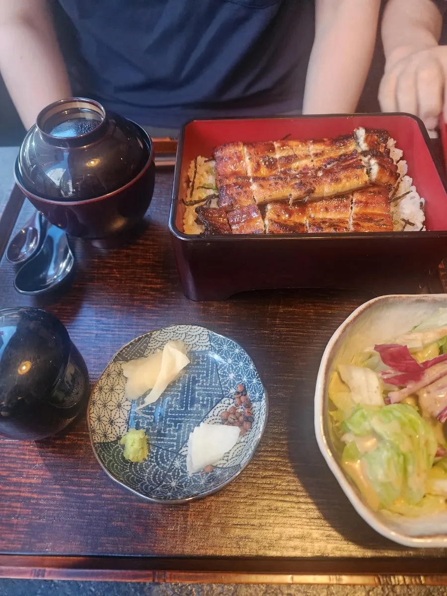 Whole-eel rice bowl with one whole eel