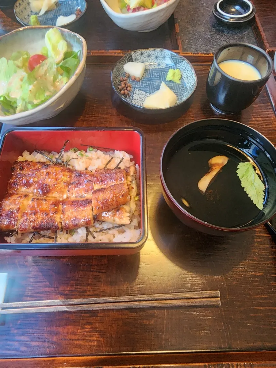 Eel rice bowl suited to treating guests